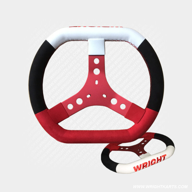 SWRD W019D – Steering Wheel 320mm (F1) – Black/Red Suede